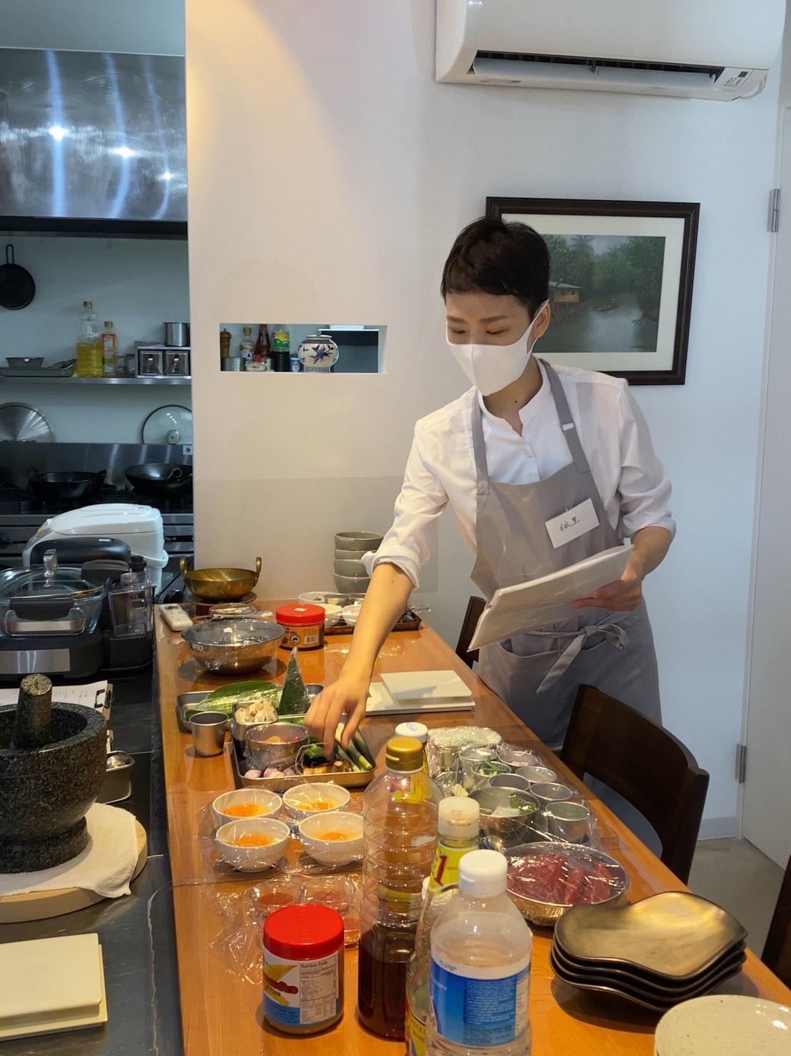 タイ料理教室ピッサヌローク（愛知県名古屋市東区）のレッスン風景
