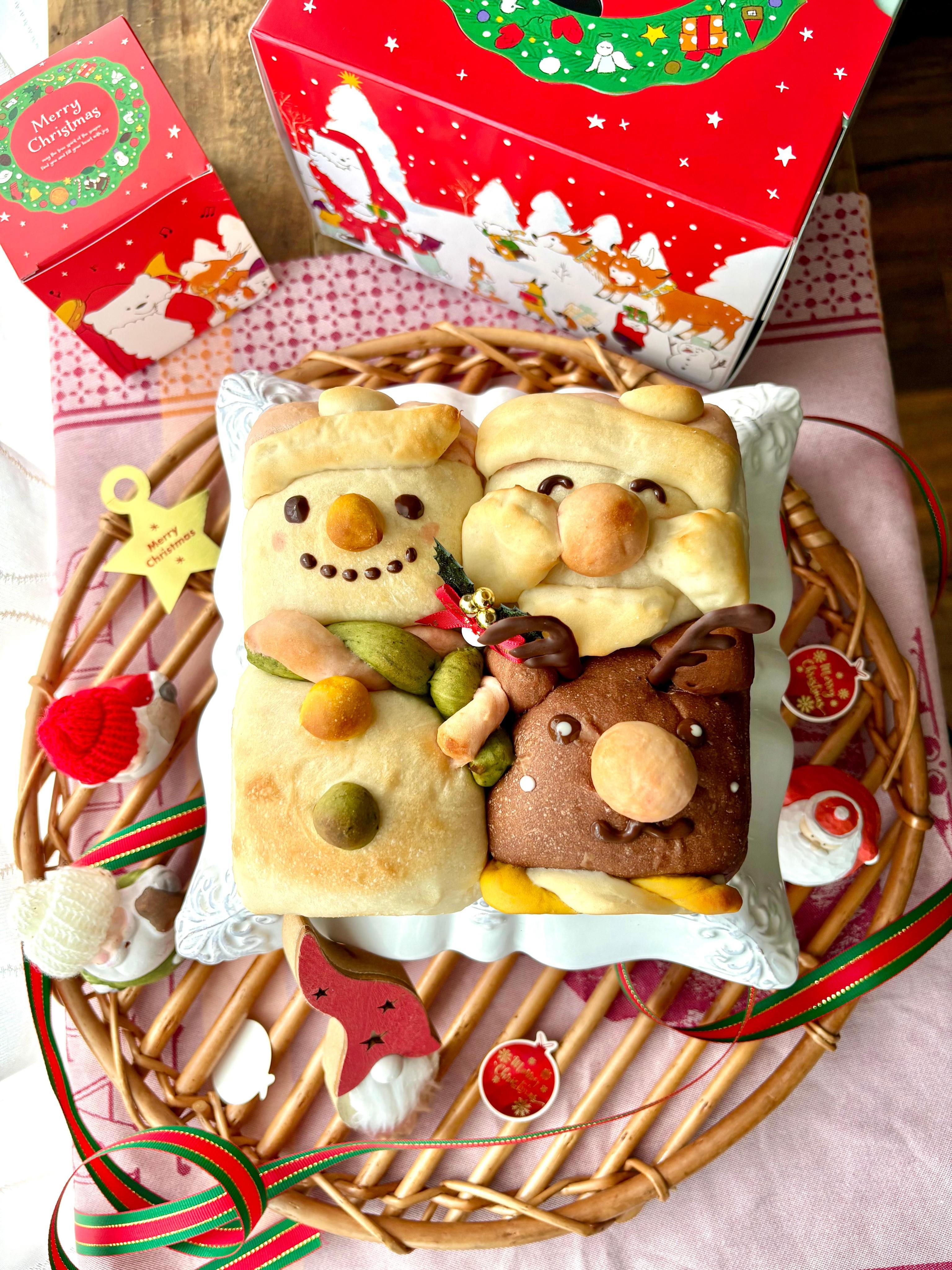 12月クリスマスレッスン【パン】『サンタトナカイスノーマンの