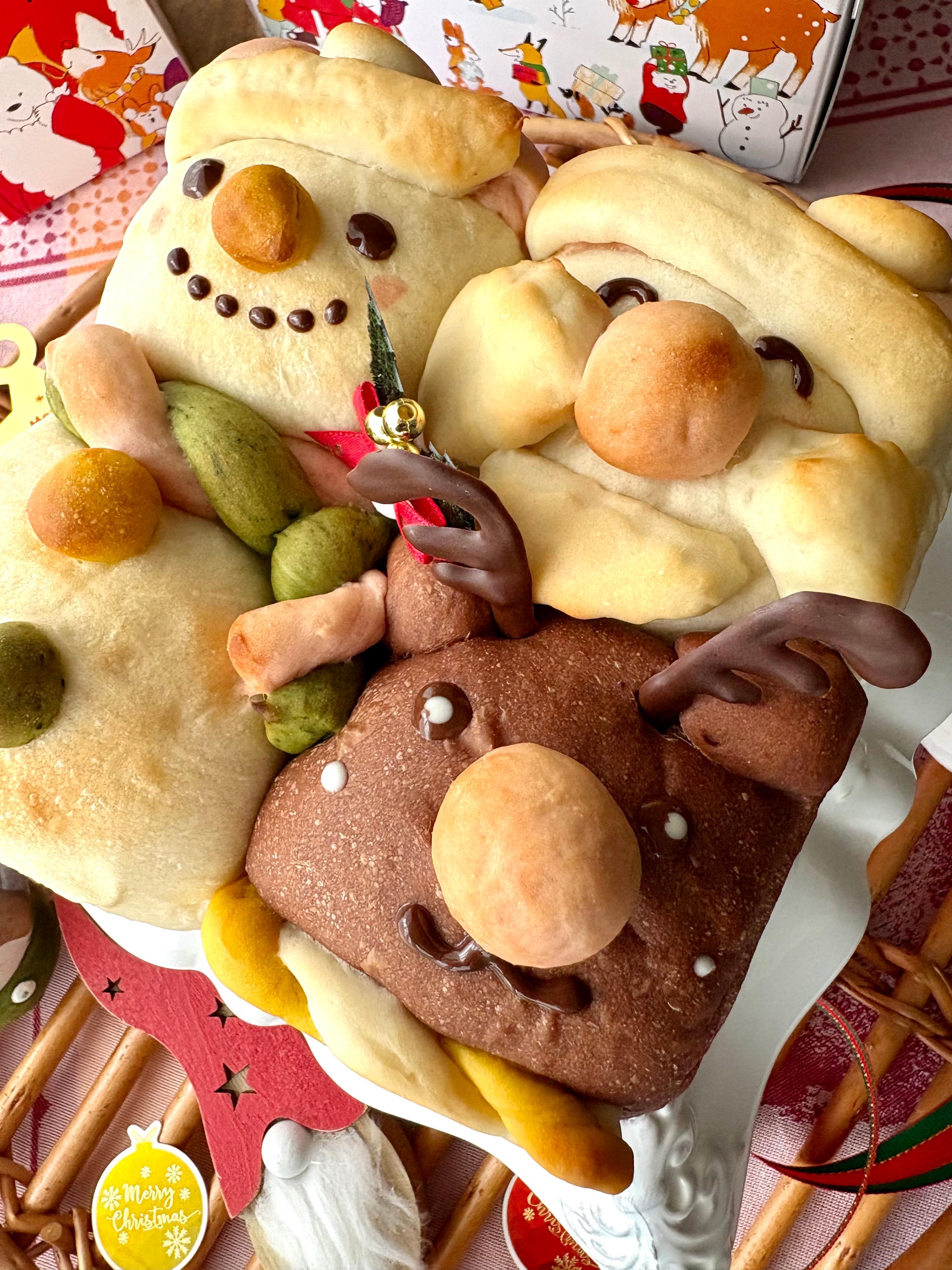 12月クリスマスレッスン【パン】『サンタトナカイスノーマンの