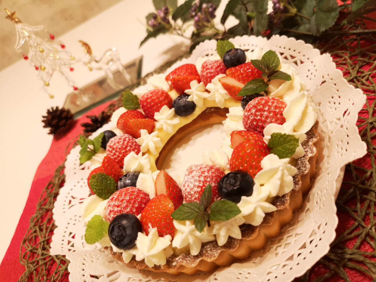 クリスマスケーキはこれで決まり いちごのリースタルト 開催 Cooking Club タブリエ 愛知県名古屋市中区 の21年1月レッスン情報 料理教室検索サイト クスパ