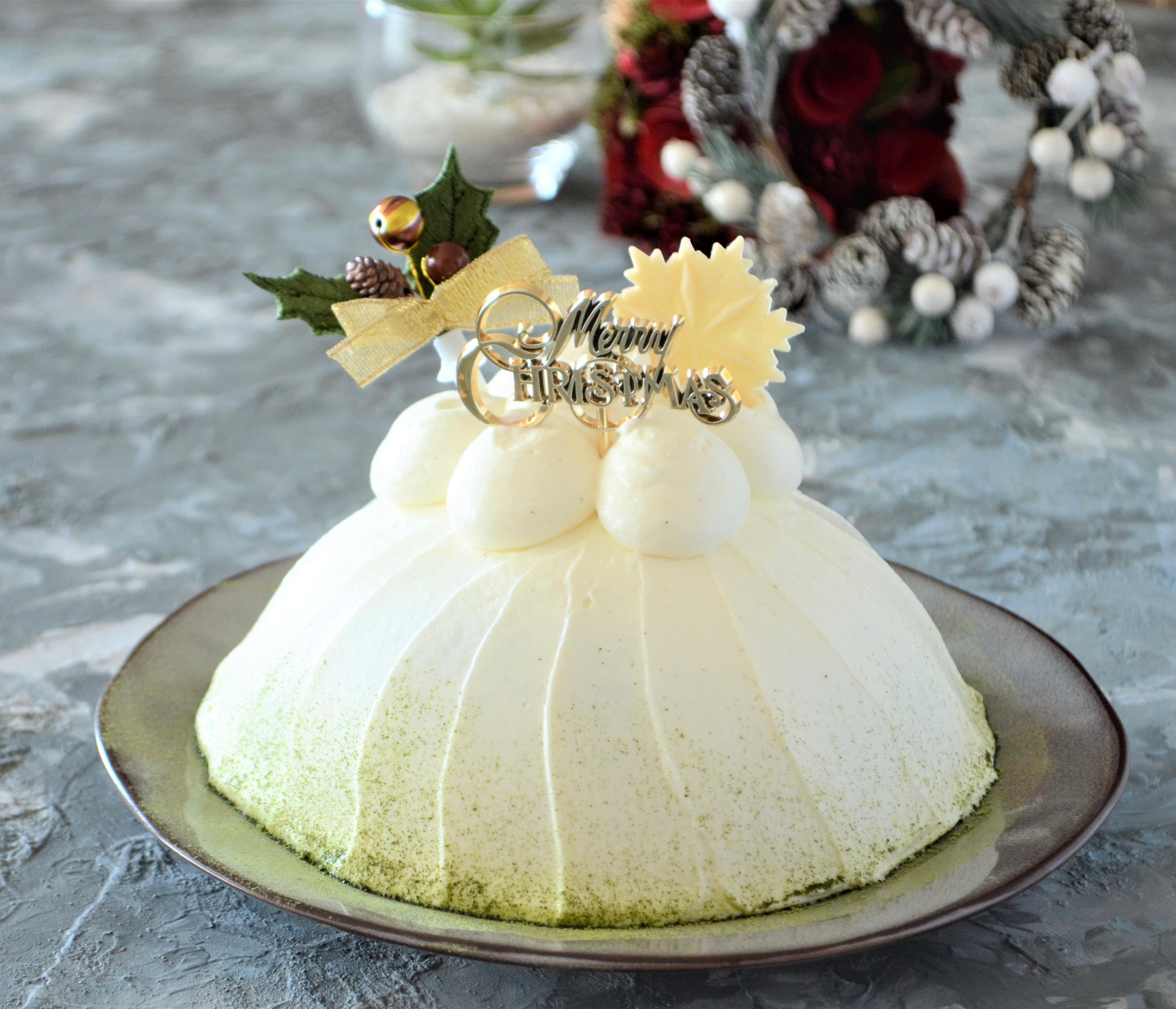 和風クリスマスケーキ 抹茶と黒糖のスノードーム 21年12月24日 開催 パンお菓子教室 Cuisine Farine 神奈川県横浜市港南区 の21年12月レッスン情報 料理教室検索サイト クスパ