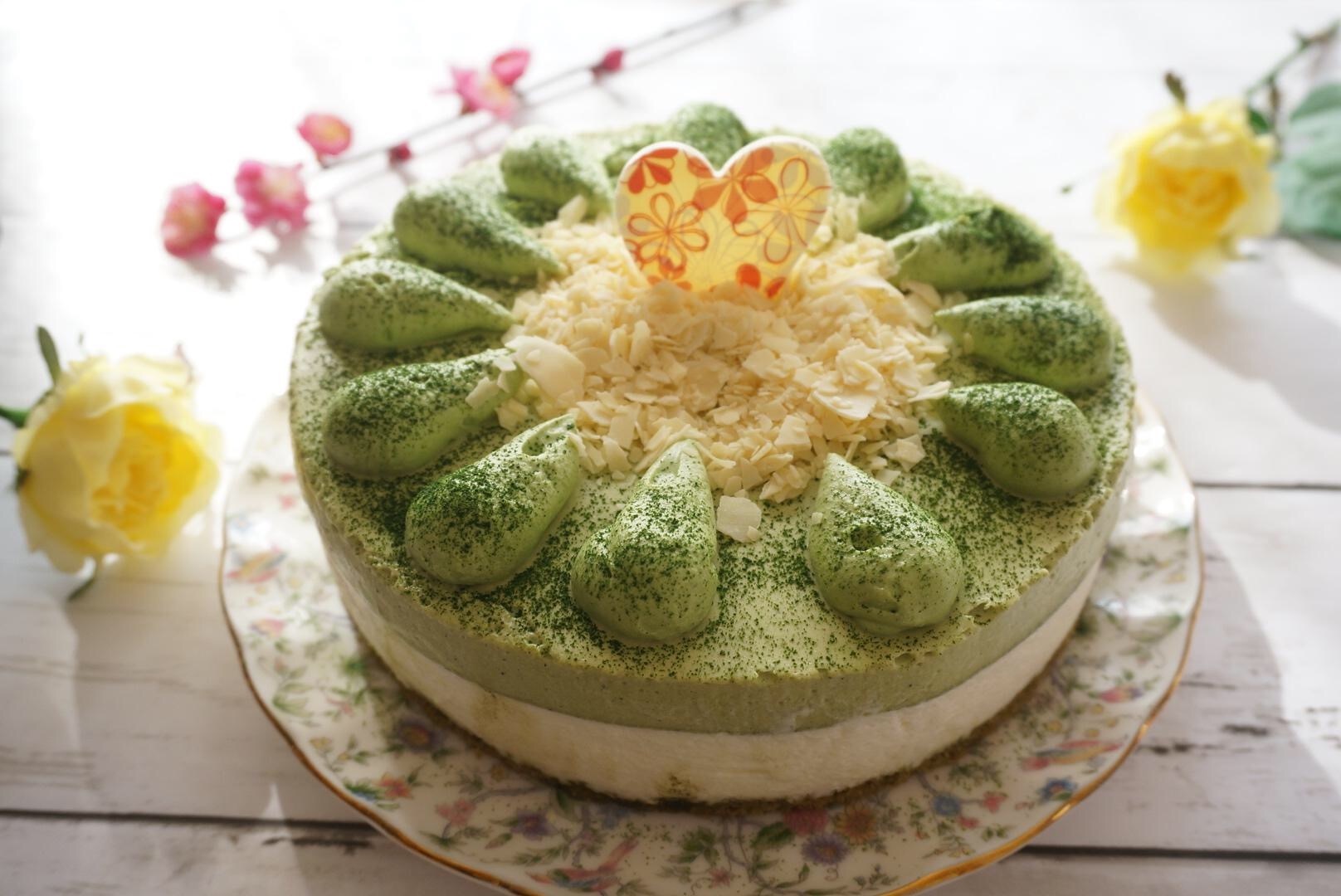 抹茶とホワイトチョコのムースケーキ 開催 Mom S Sweets 静岡県静岡市 の21年4月レッスン情報 料理教室検索サイト クスパ
