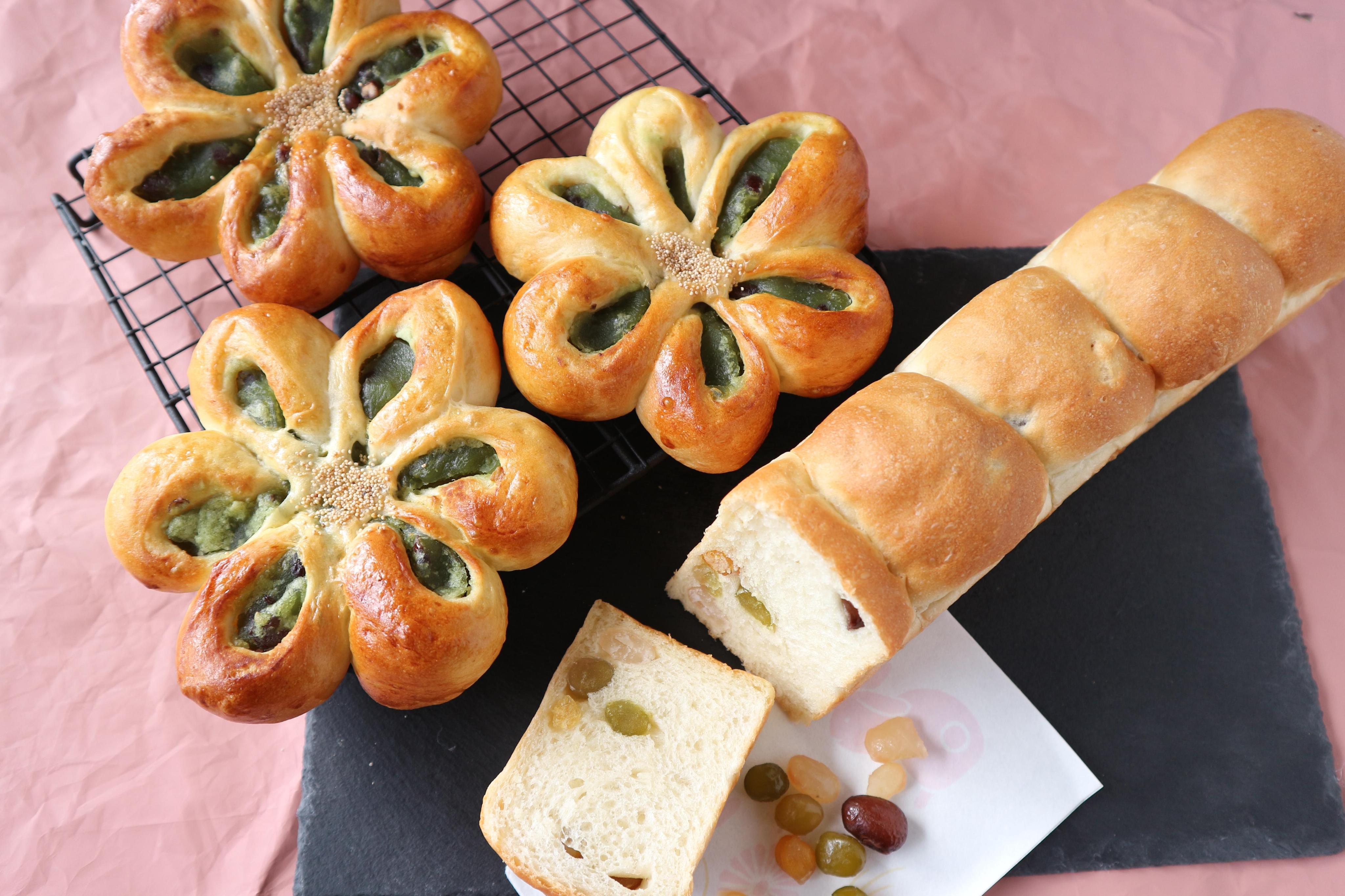 和三盆のかのこ豆食パン うぐいすあんぱん 難易度 21年9月26日 開催 パンとお菓子の教室 Fikaの時間 東京都葛飾区 の21年9月レッスン情報 料理教室検索サイト クスパ