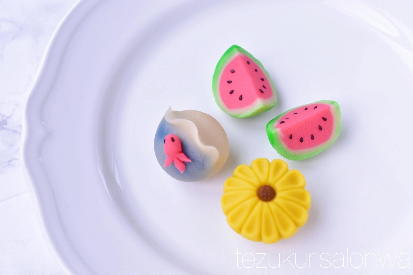 初心者さまでも可愛く作れる 夏のねりきり 年6月25日 開催 あんフラワーケーキ 和菓子練り 切り教室手作りサロンwa 千葉県船橋市 の年6月レッスン情報 料理教室検索サイト クスパ