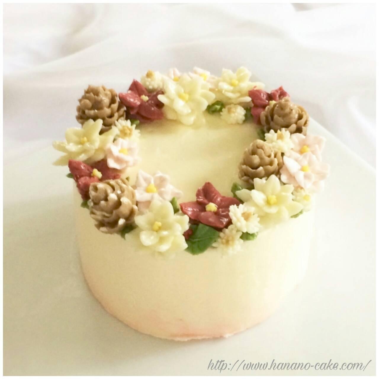 基礎 フラワーケーキ フラワークリスマスホールケーキ 17年12月16日 開催 資格が取れる フラワーケーキ Hanano 鎌ケ谷教室 千葉県鎌ケ谷市 の17年12月レッスン情報 料理教室検索サイト クスパ