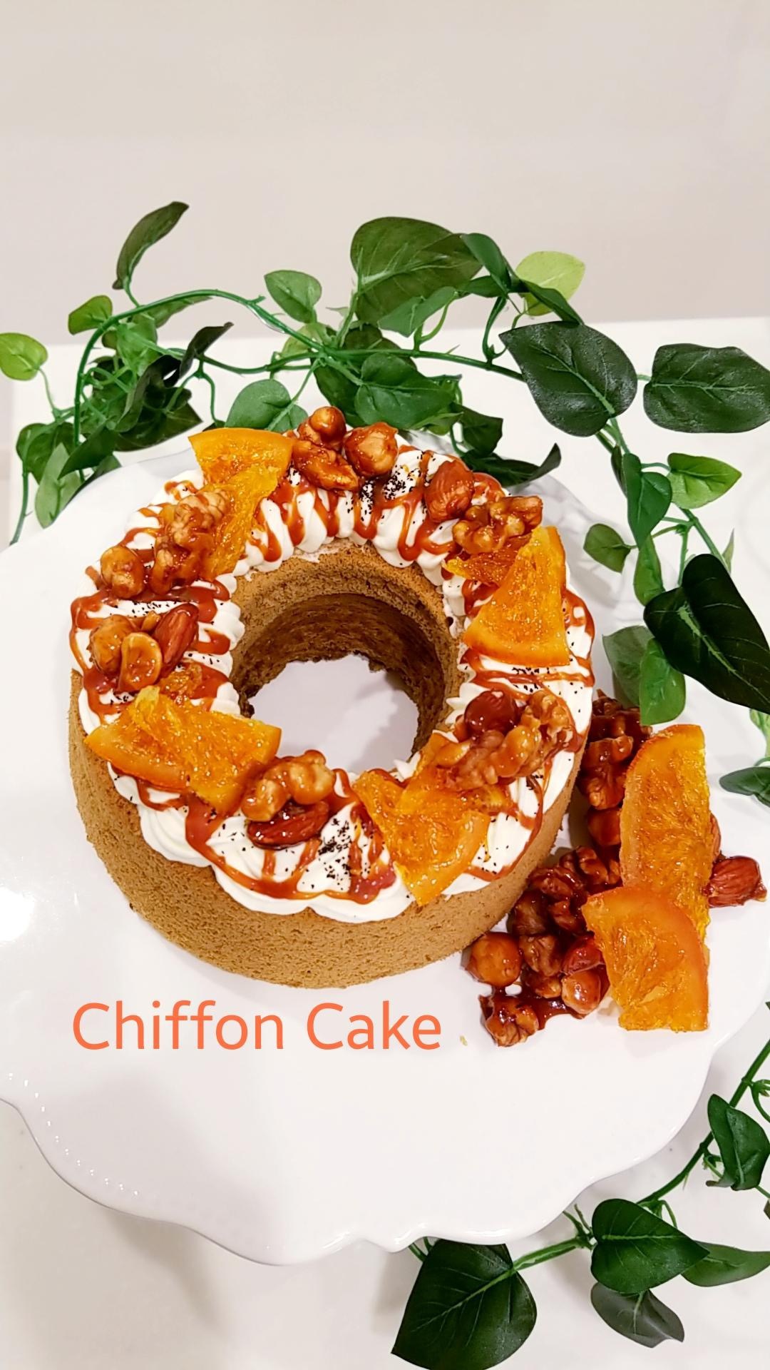 紅茶のシフォンケーキ キャラメルナッツとオレンジコンフィ 18年11月25日 開催 お菓子教室 Salon De Garden 東京都大田区 の18年11月レッスン情報 料理教室検索サイト クスパ