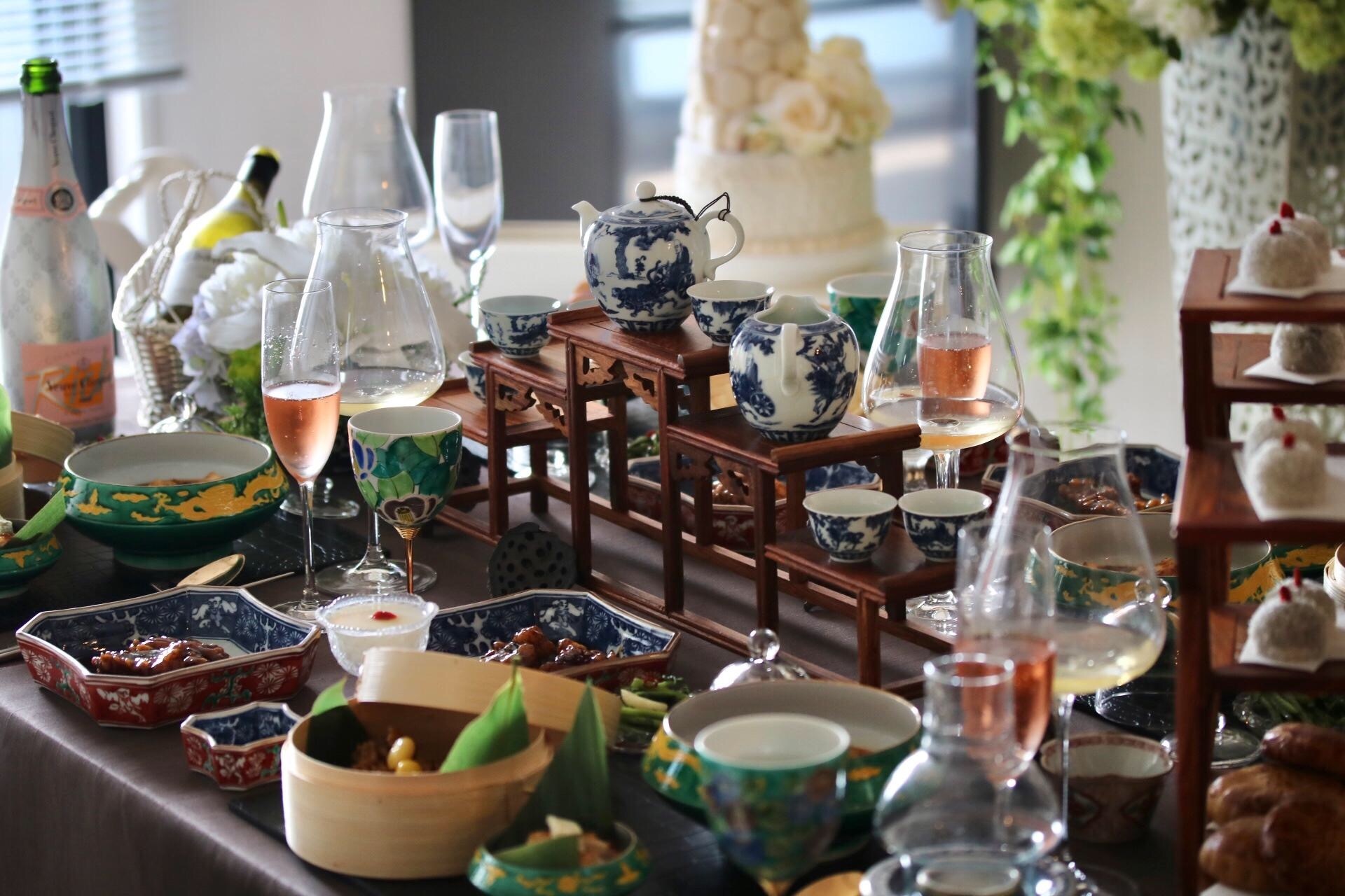 『中華料理 × 白ワイン × テーブルコーディネート』開催 Salon de risaison（大阪府大阪市北区）の2021年5月レッスン