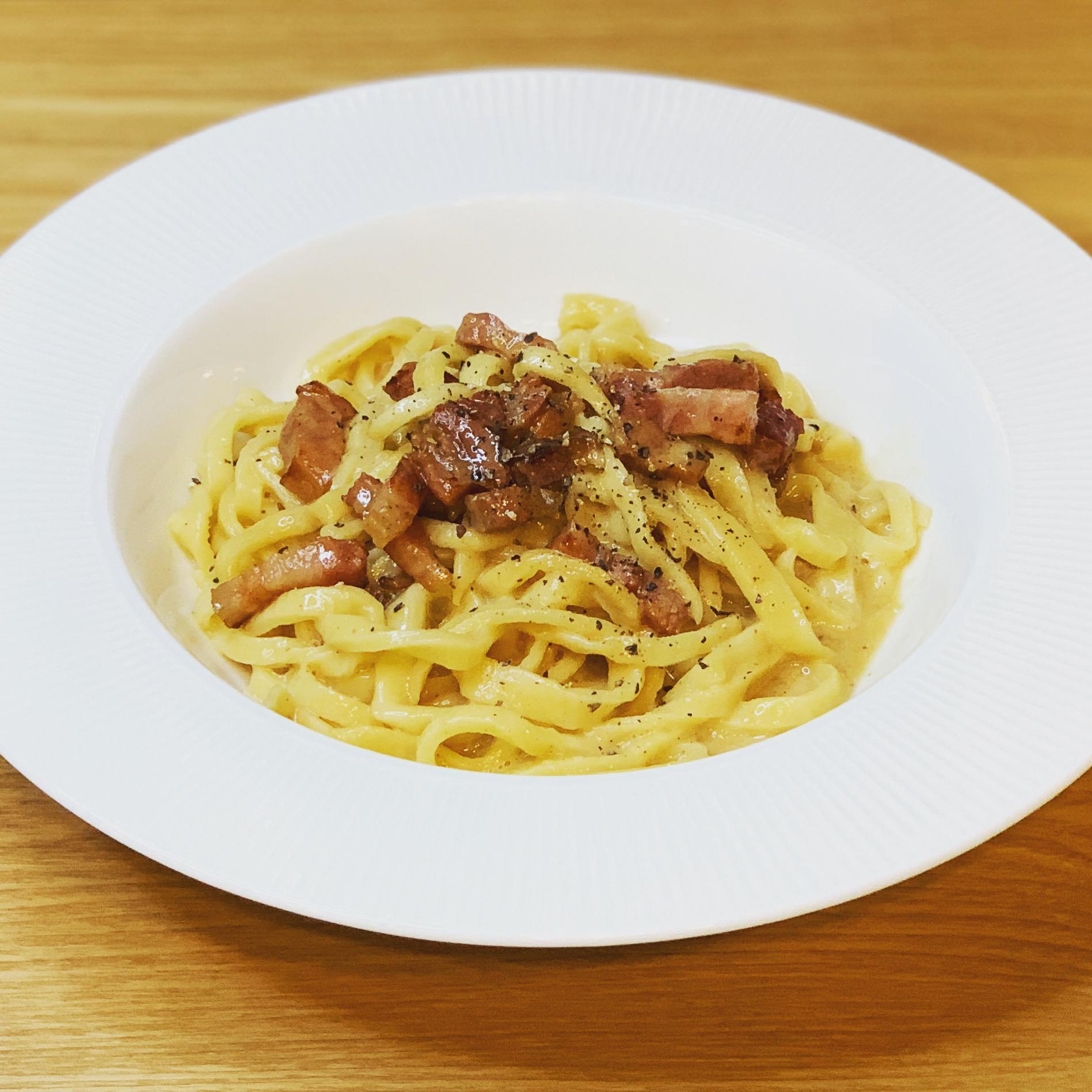 お家で作ろう 手打ちパスタ カルボナーラソース オンライン 21年3月14日 開催 Sachi Kitchen 東京都目黒区 の21年3月レッスン情報 料理教室検索サイト クスパ