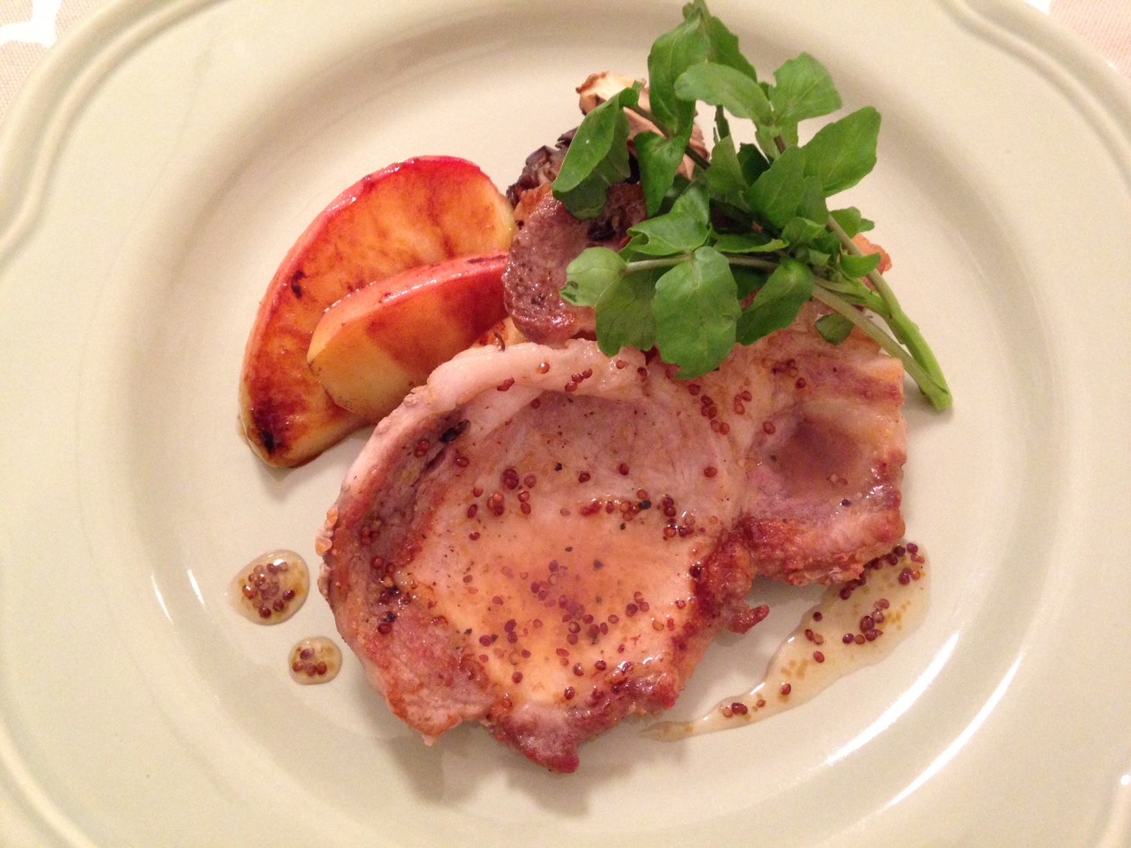 豚肉とりんごのソテー メープルマスタードソースのレシピ 作り方 伊藤 くみ 料理教室検索サイト クスパ