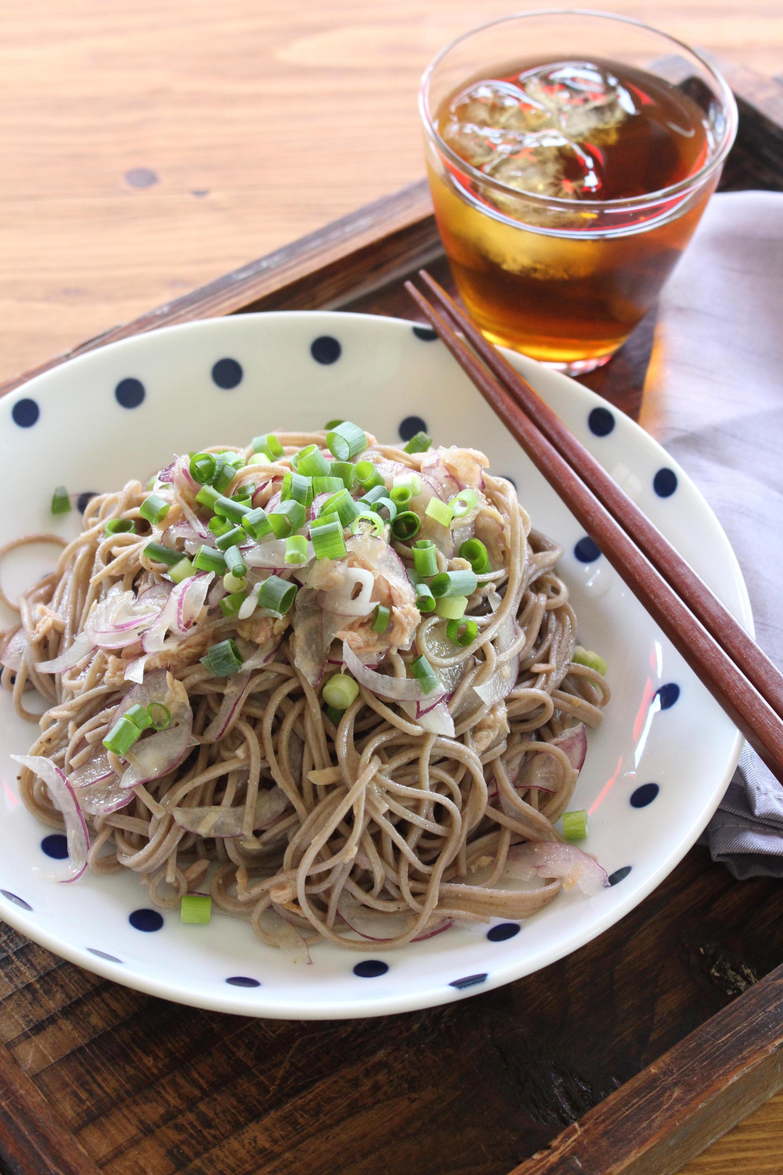 ツナと玉ねぎの冷やし蕎麦のレシピ 作り方 貞本 紘子 料理教室検索サイト クスパ