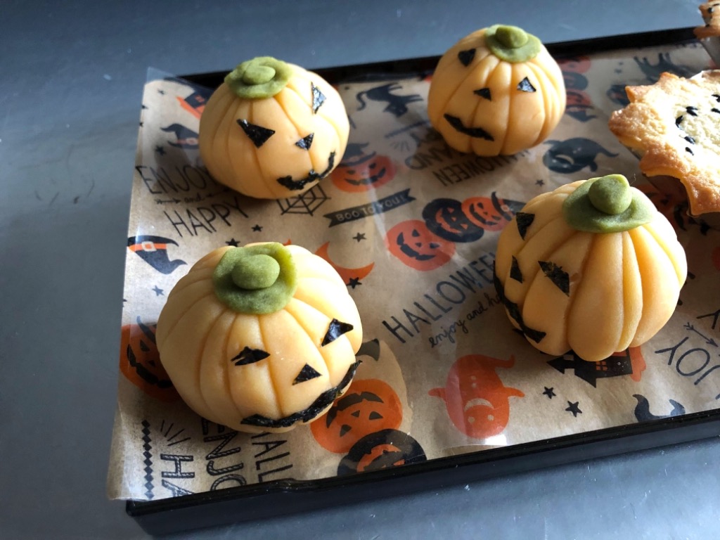 とても可愛いカボチャのハロウィン練り切り 和菓子教室 ミモザの木 クスパ とても可愛いカボチャのハロウィン練り切り 和菓子教室 ミモザの木 クスパ